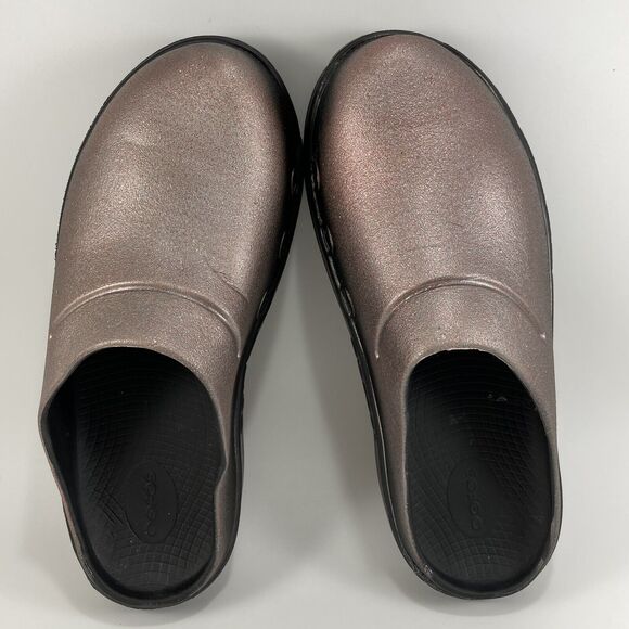 Oofos Ooclog Clog Comfort Recovery Mule Womens Size 12 Pink Sparkly Slip On - Picture 6 of 9